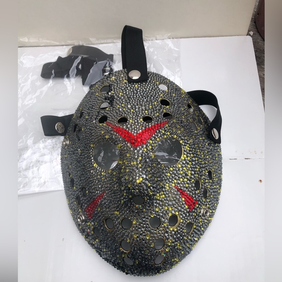 Medieval Horror Bling Jason Halloween Mask - Picture 4 of 6